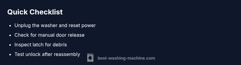 Checklist for diagnosing washing machine door lock issues