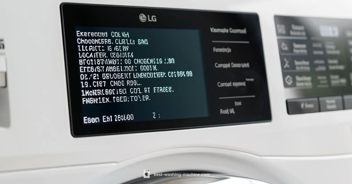 Error Codes Guide - Best Washing Machine