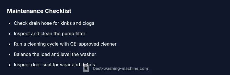 Checklist for GE front-load washer maintenance