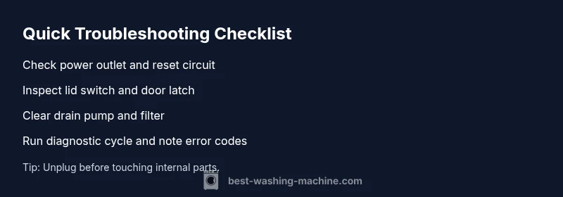 Checklist for GE washer troubleshooting