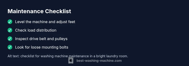 Checklist for washing machine maintenance and preventing loose drum