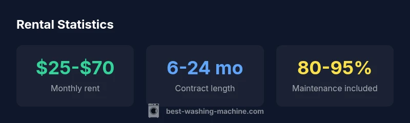 Infographic showing rental washer statistics