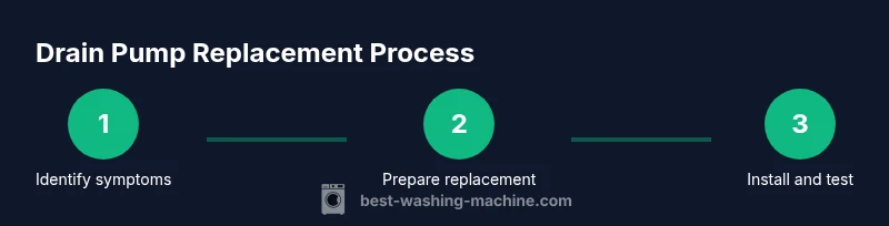 Process diagram for drain pump replacement steps