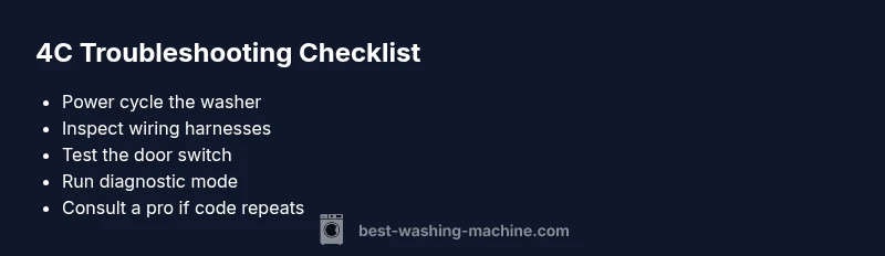 Checklist for fixing 4C error on Samsung washer