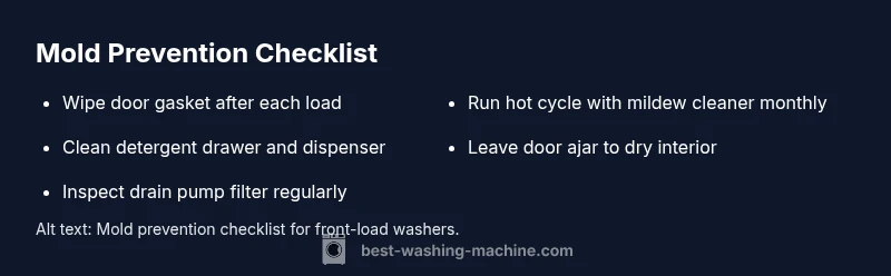 Checklist for preventing mold in front-load washers
