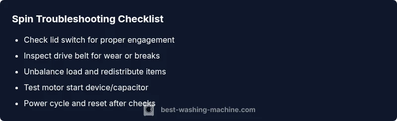 Checklist for GE washer not spinning with steps