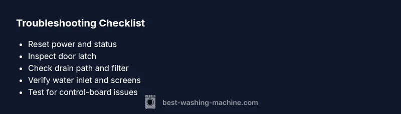 Infographic checklist for Whirlpool code troubleshooting
