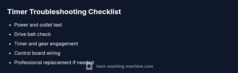 Checklist infographic for timer troubleshooting