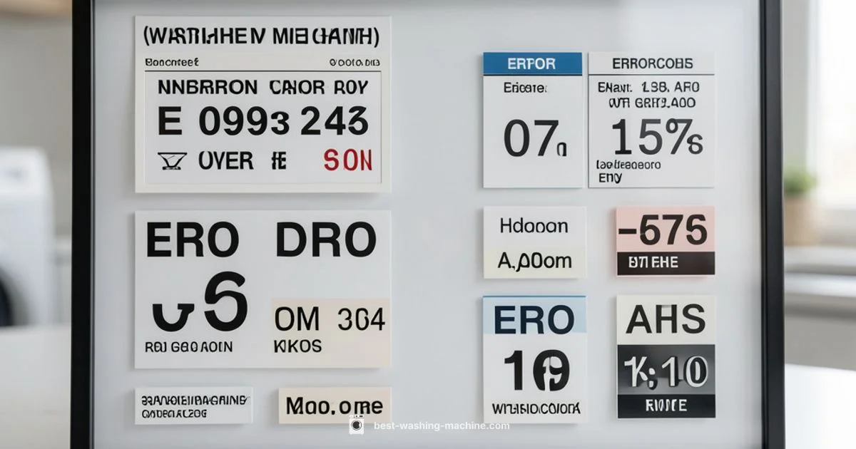 Error Code Guide Error Code Guide - Best Washing Machine