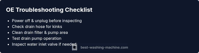 Checklist for diagnosing LG OE overflow/drain error