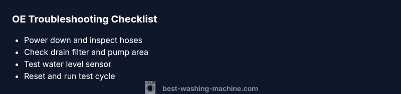 Checklist for OE error troubleshooting on LG washers