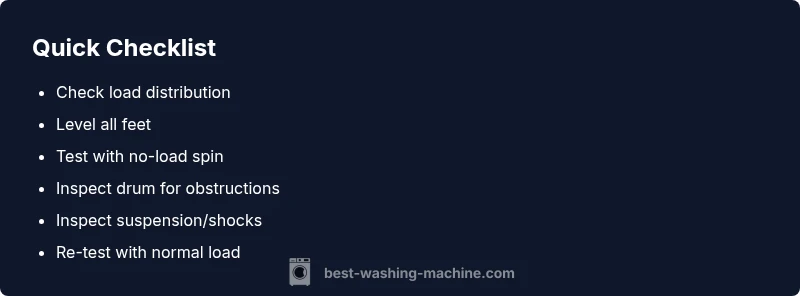 Checklist for fixing off-balance washing machine