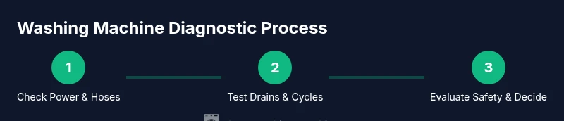 Process flow for diagnosing washing machine issues
