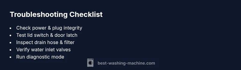 Checklist for troubleshooting Samsung washing machine issues