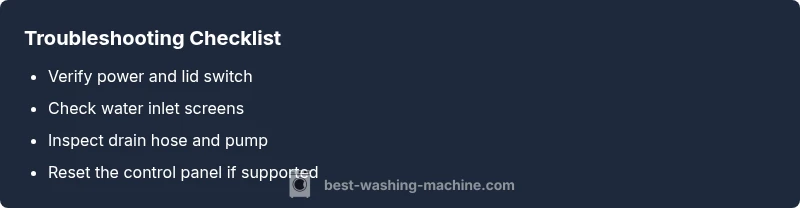 Checklist for Whirlpool top-load troubleshooting