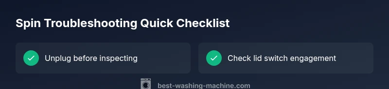 Tailwind infographic checklist for spin troubleshooting