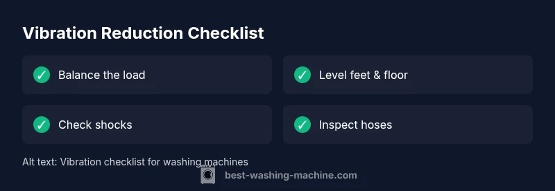 Checklist for reducing washing machine vibration