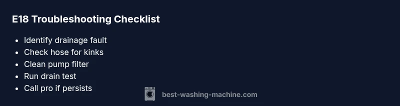 Checklist for Bosch E18 drainage error troubleshooting