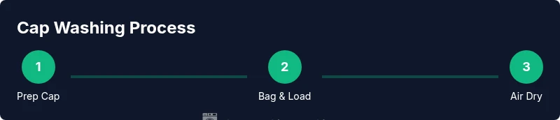 Tailwind infographic showing a 3-step cap washing process