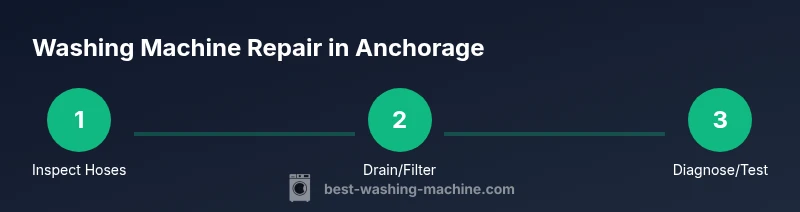 Process diagram for washing machine repair steps in Anchorage
