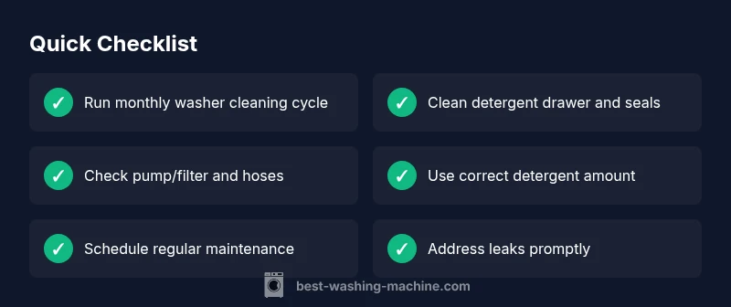 Checklist for preventing dirty laundry from washing machine