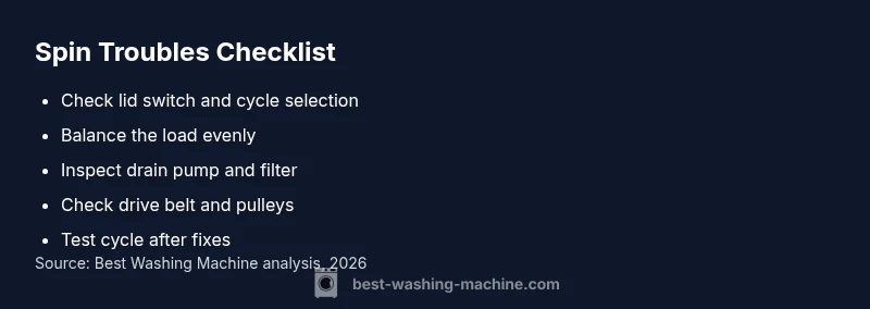 Spin troubleshooting checklist infographic