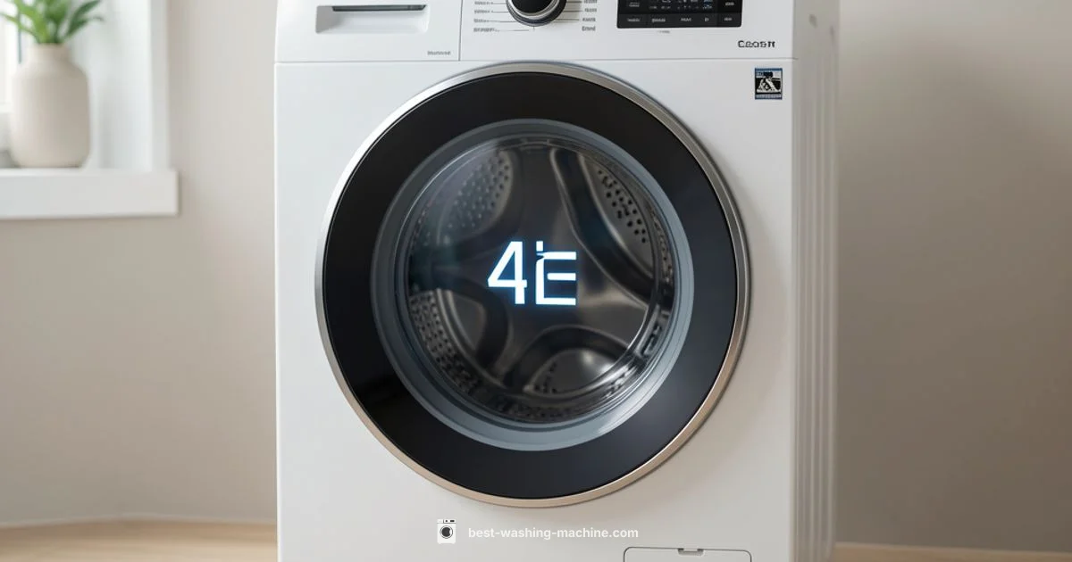 4E Error Guide - Best Washing Machine