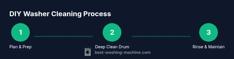 Process flow for do-it-yourself washing machine cleaning