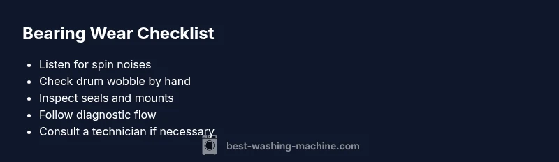 Infographic: Bearing wear quick checklist for washers